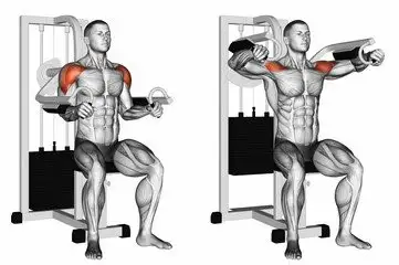 تمرين الكتف بالجهاز Lateral Raise Machine