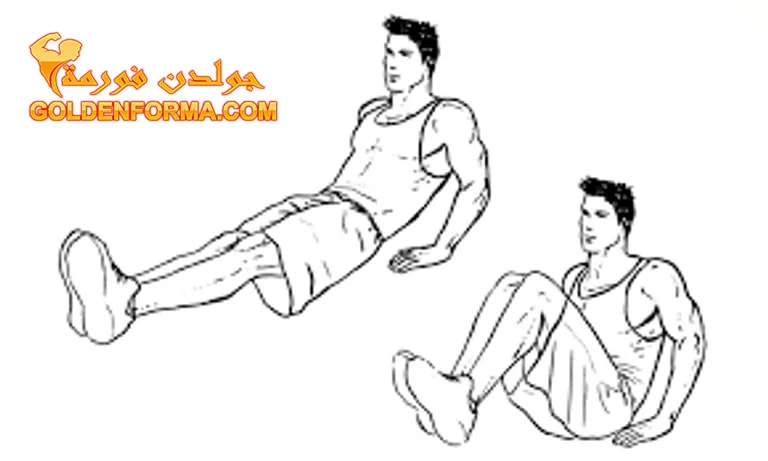 3- تمرين ركل كرنشز - kick crunches  