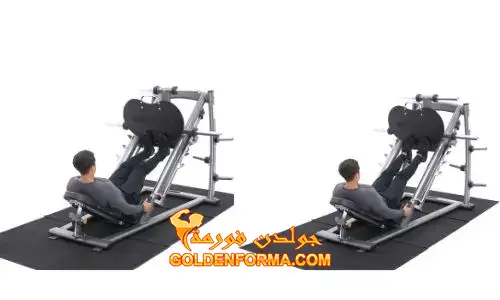 4 -  تمرين رفع الساق عن طريق  ضغط الساق على الجهاز - leg press calf raises 