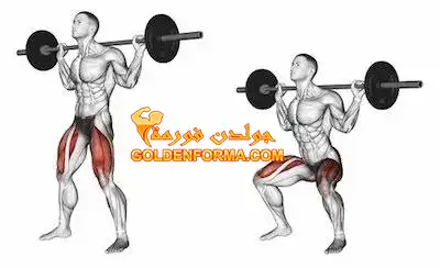 6- تمرين قرفصاء الخلفي  - Back squat 