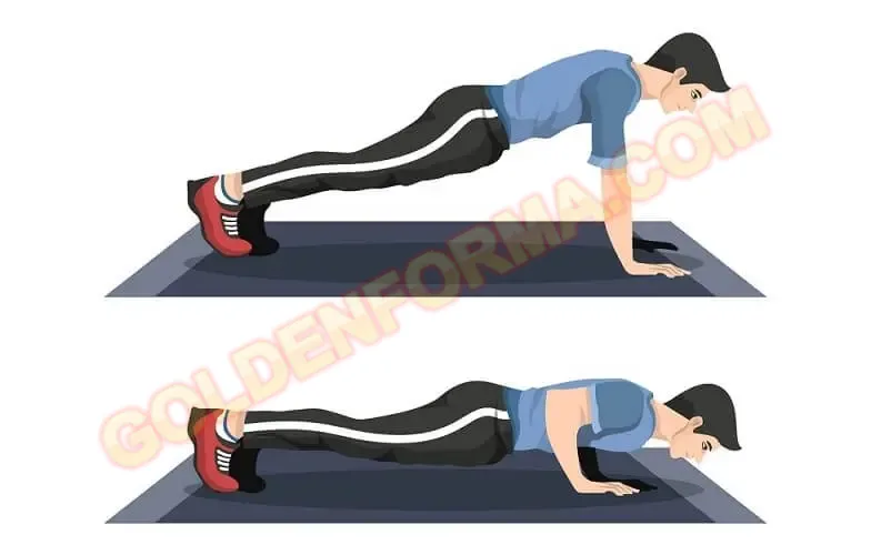 2 . تمرين الضغط - push up  تمارين التاباتا