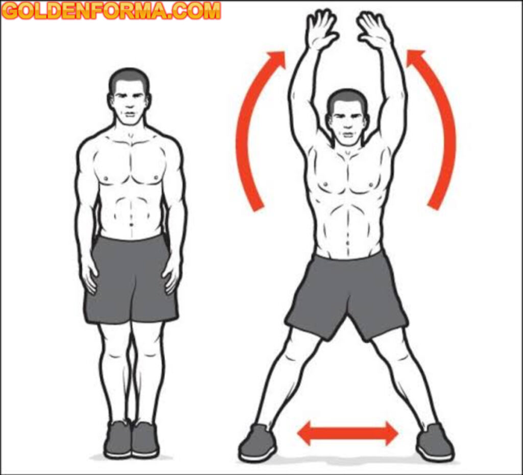 تمرين القفز - Jumping Jacks تمارين فتنس بالصور