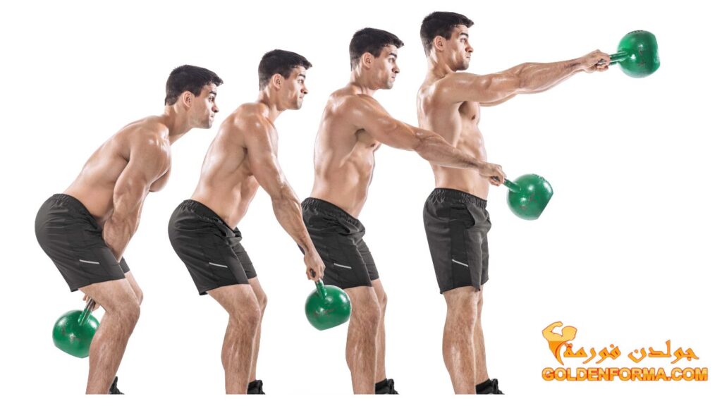 تمرين Kettlebell Swing hiit تمارين